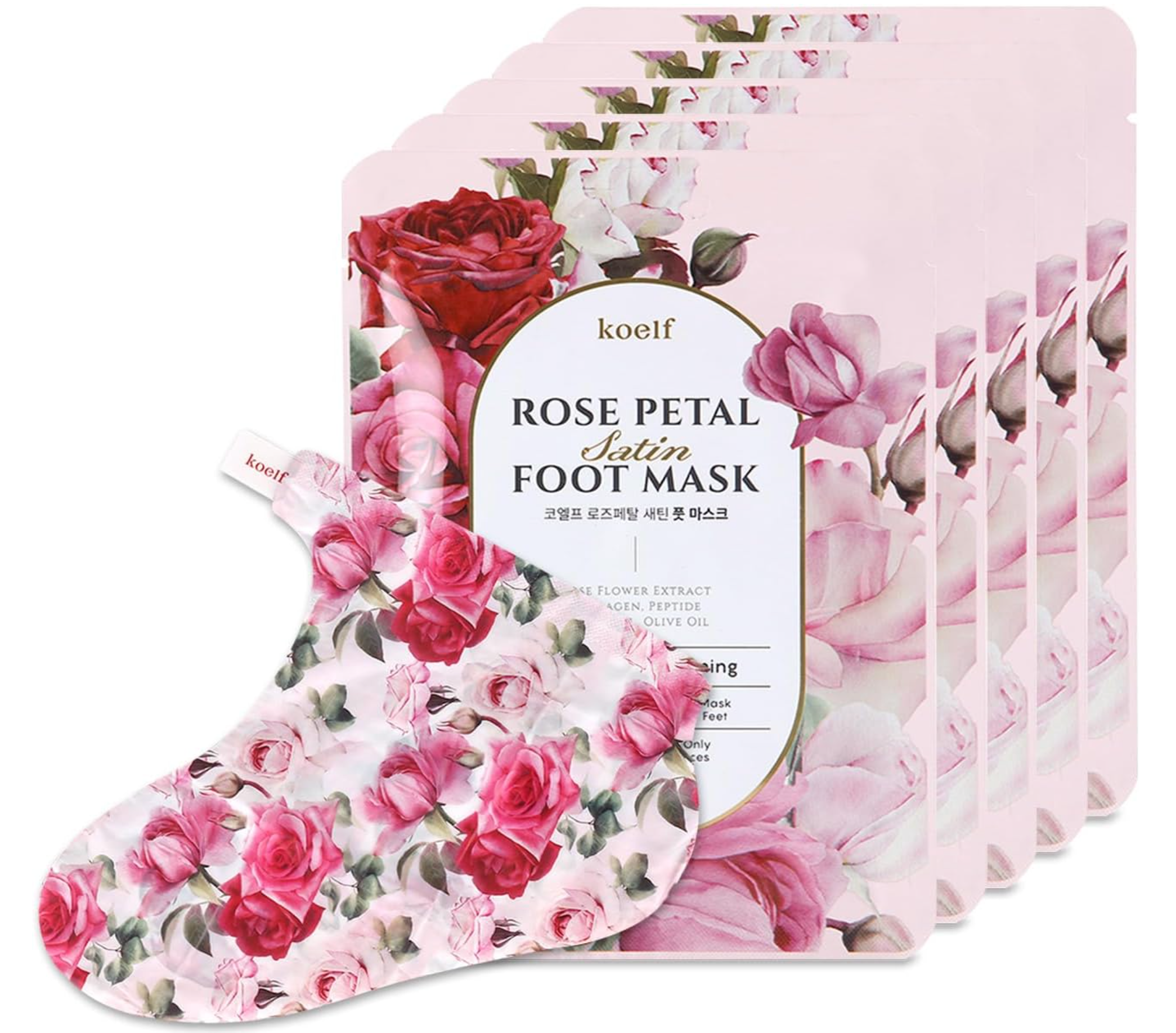 Rose Petal Satin Foot Mask