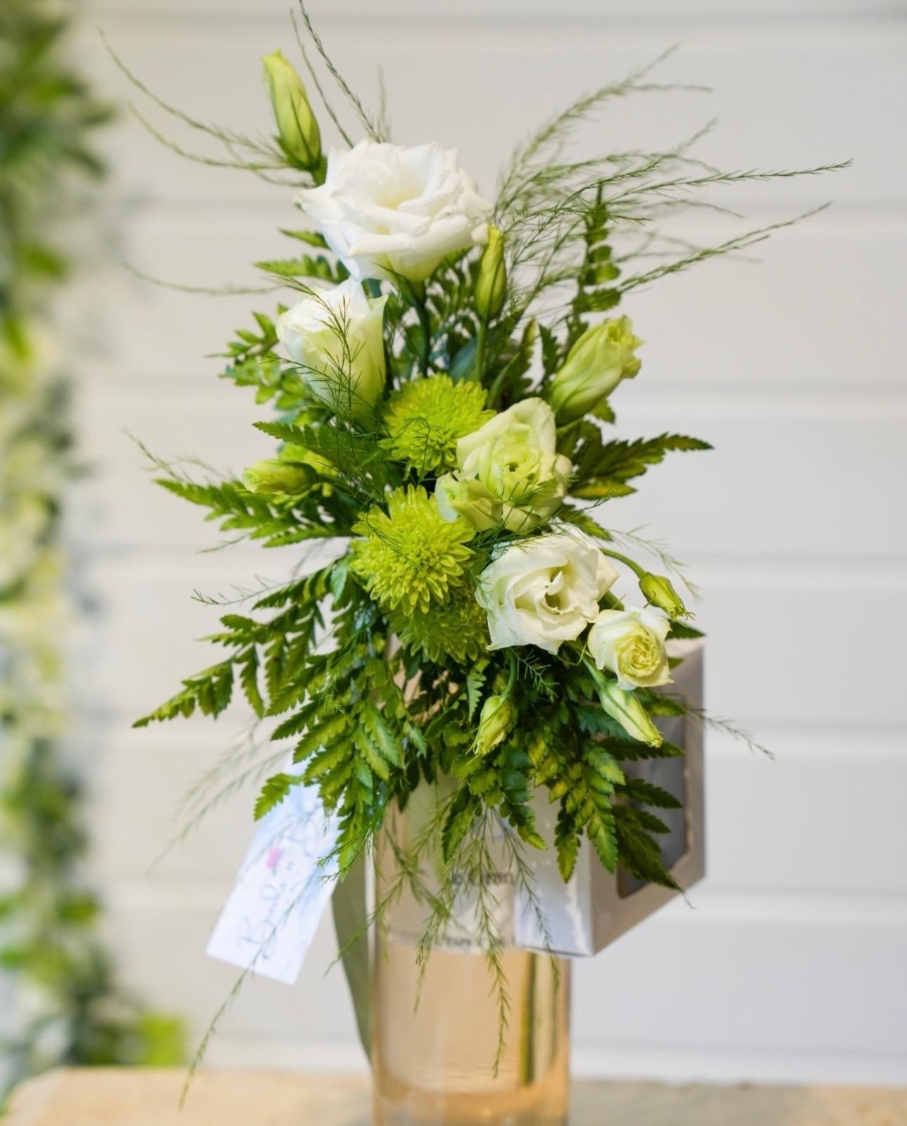 Fresh Green & White Arrangement